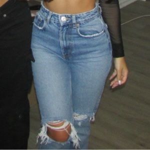 Zara high wasted straight leg jeans